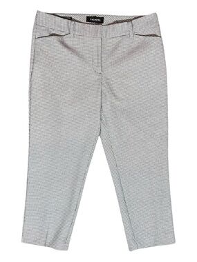 TALBOTS Hampshire Ankle Pants Preppy Dobby Black and White Size 6p NWT